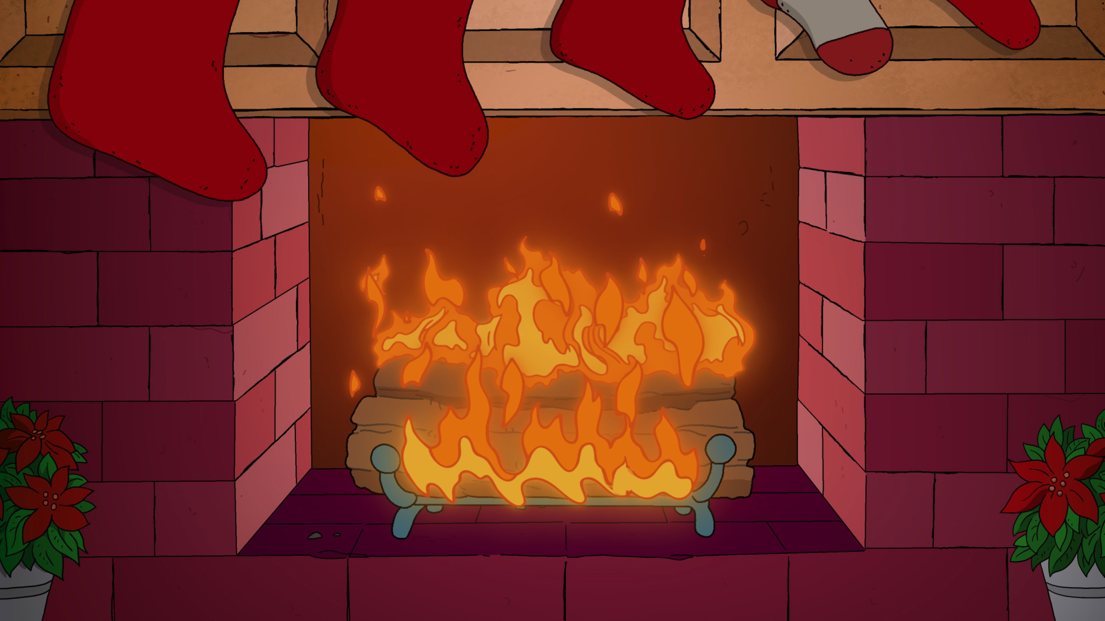 The Simpsons Yule Log