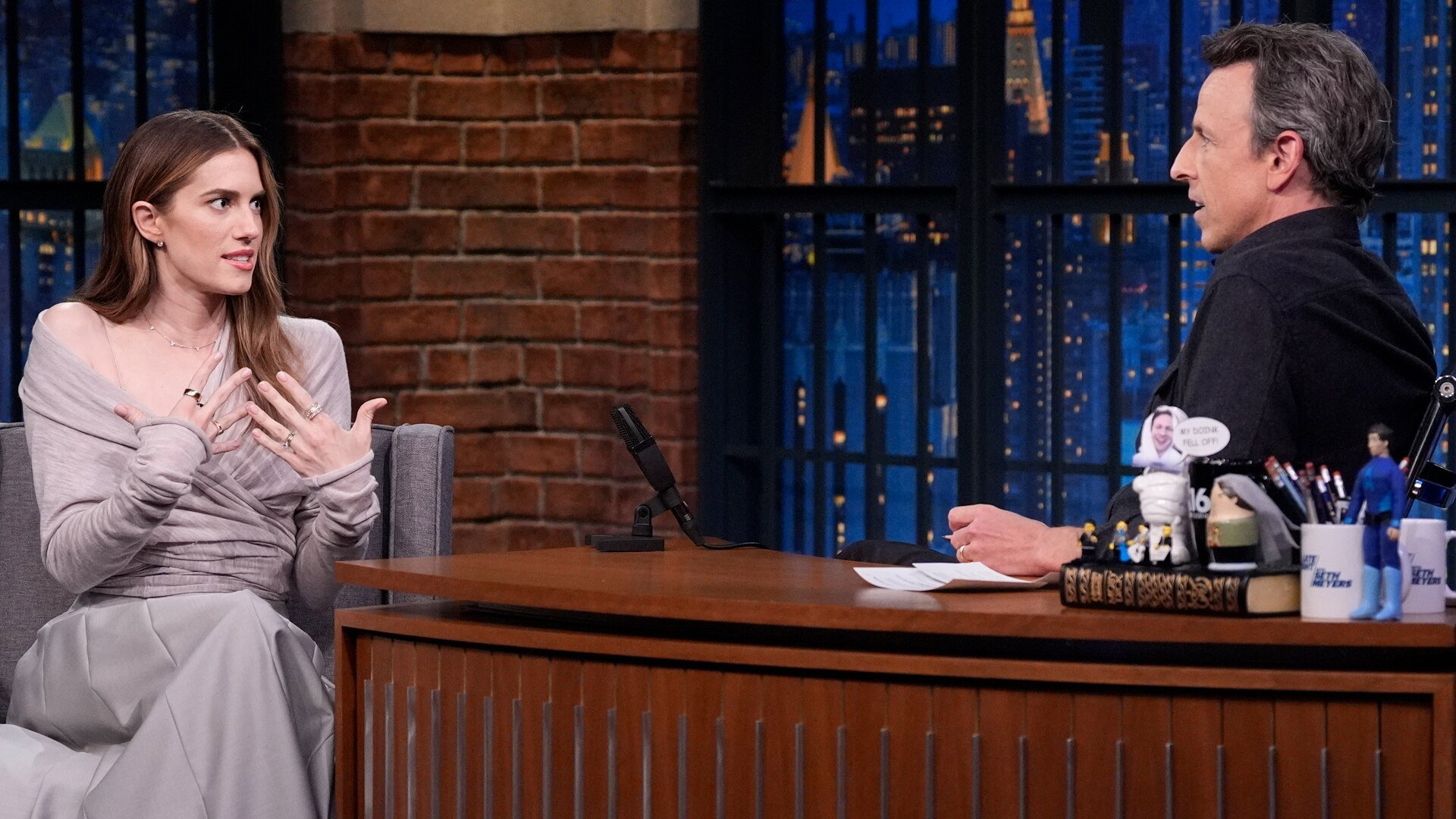 Late Night with Seth Meyers Season 12 :Episode 109  Allison Williams, Jeffrey Dean Morgan