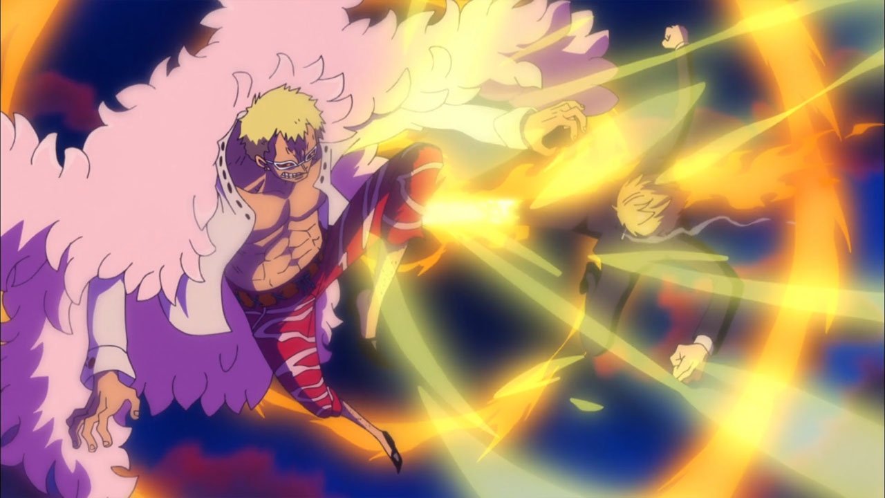 One Piece: Dressrosa - The Great Clash! Sanji vs. Doflamingo! (2014) -  (S16E655) - Backdrops — The Movie Database (TMDB)