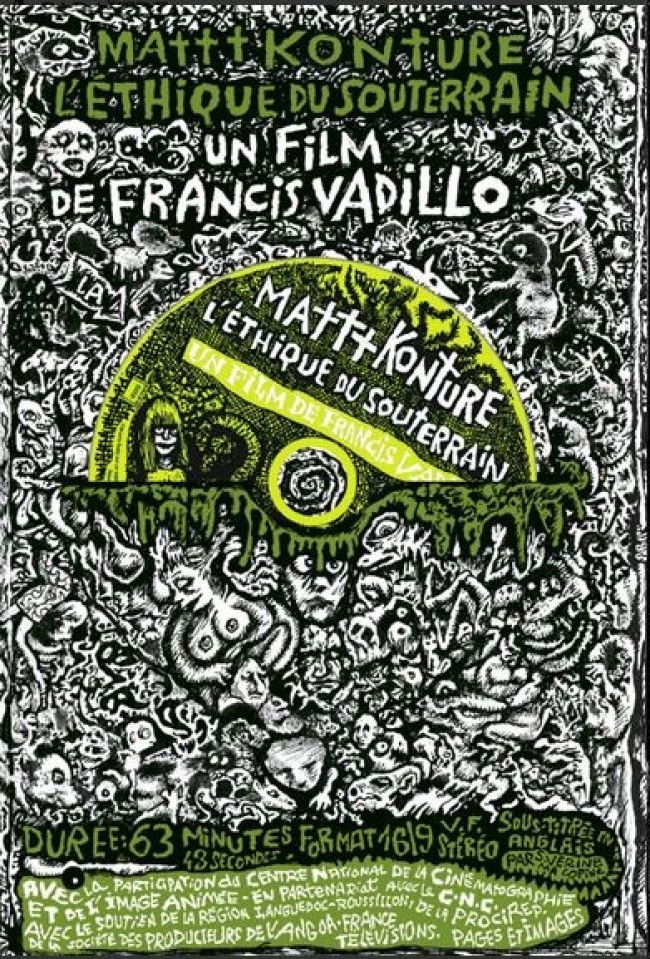 Plakat, der markedsfører Mattt Konture, l'éthique du souterrain