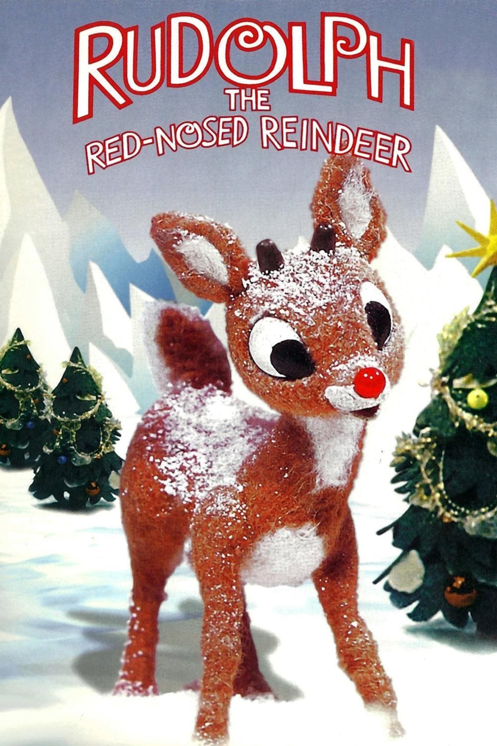 Poster Rudolph mit der roten Nase Rentier mit Hut und