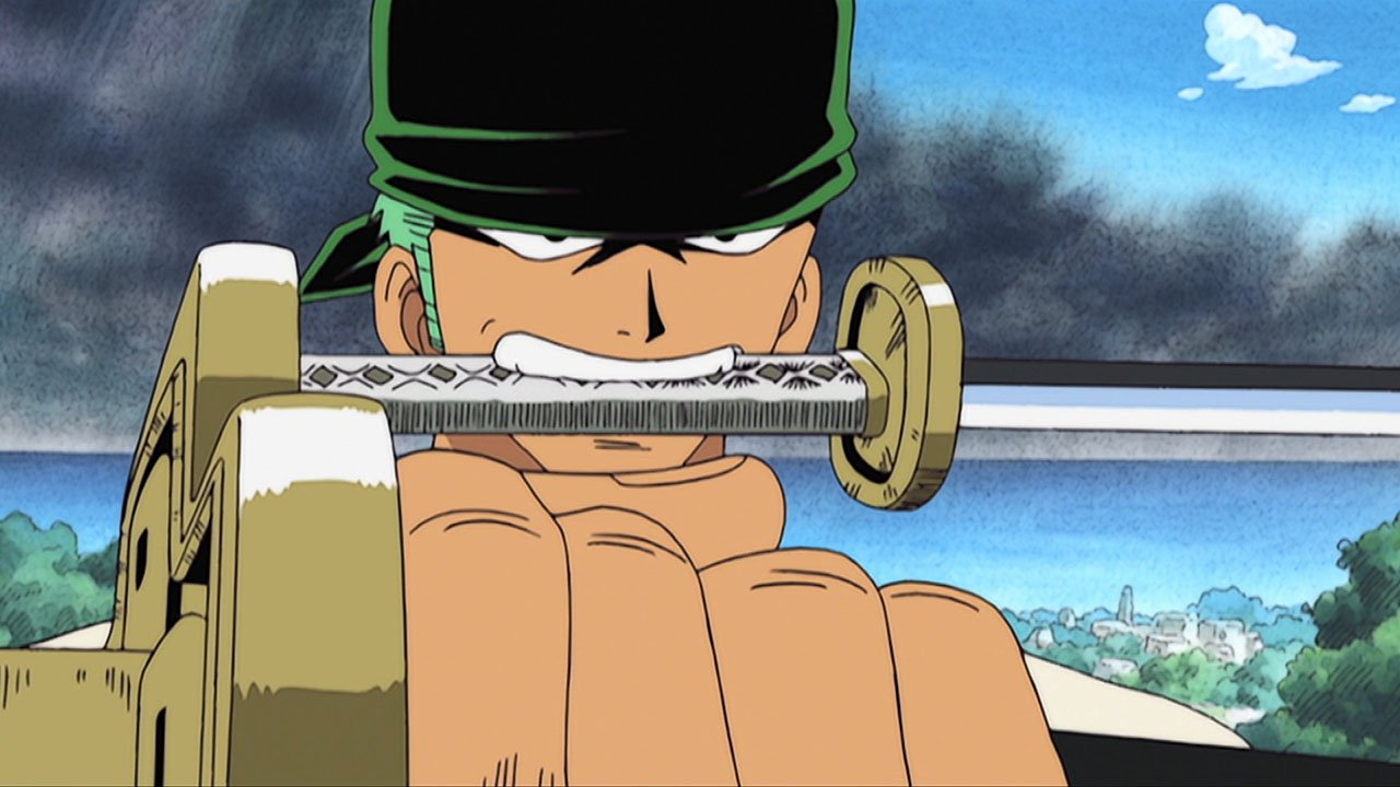 One Piece Season 1 :Episode 58  Showdown in the Ruins! Tense Zoro vs. Eric!