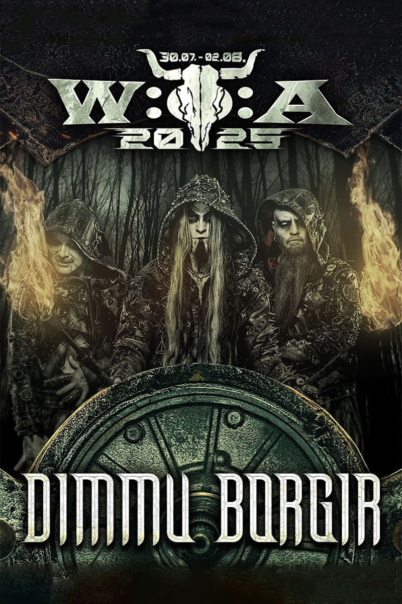 Plakat, der markedsfører Dimmu Borgir: Live at Wacken Open Air 2025