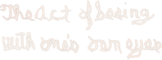 The Act of Seeing with One's Own Eyes Logo