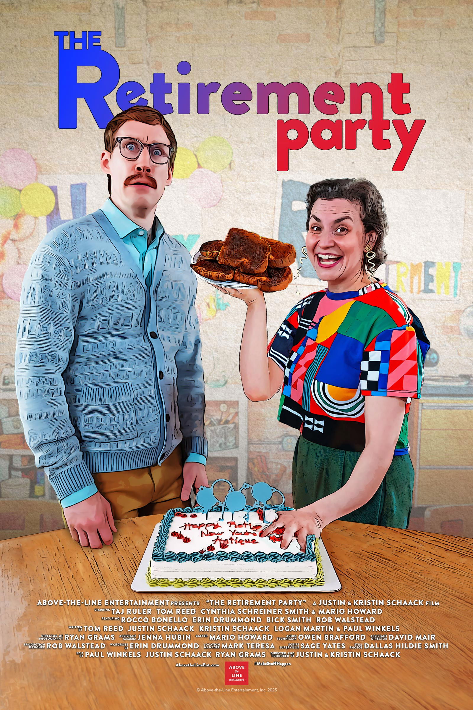 Plakat, der markedsfører The Retirement Party