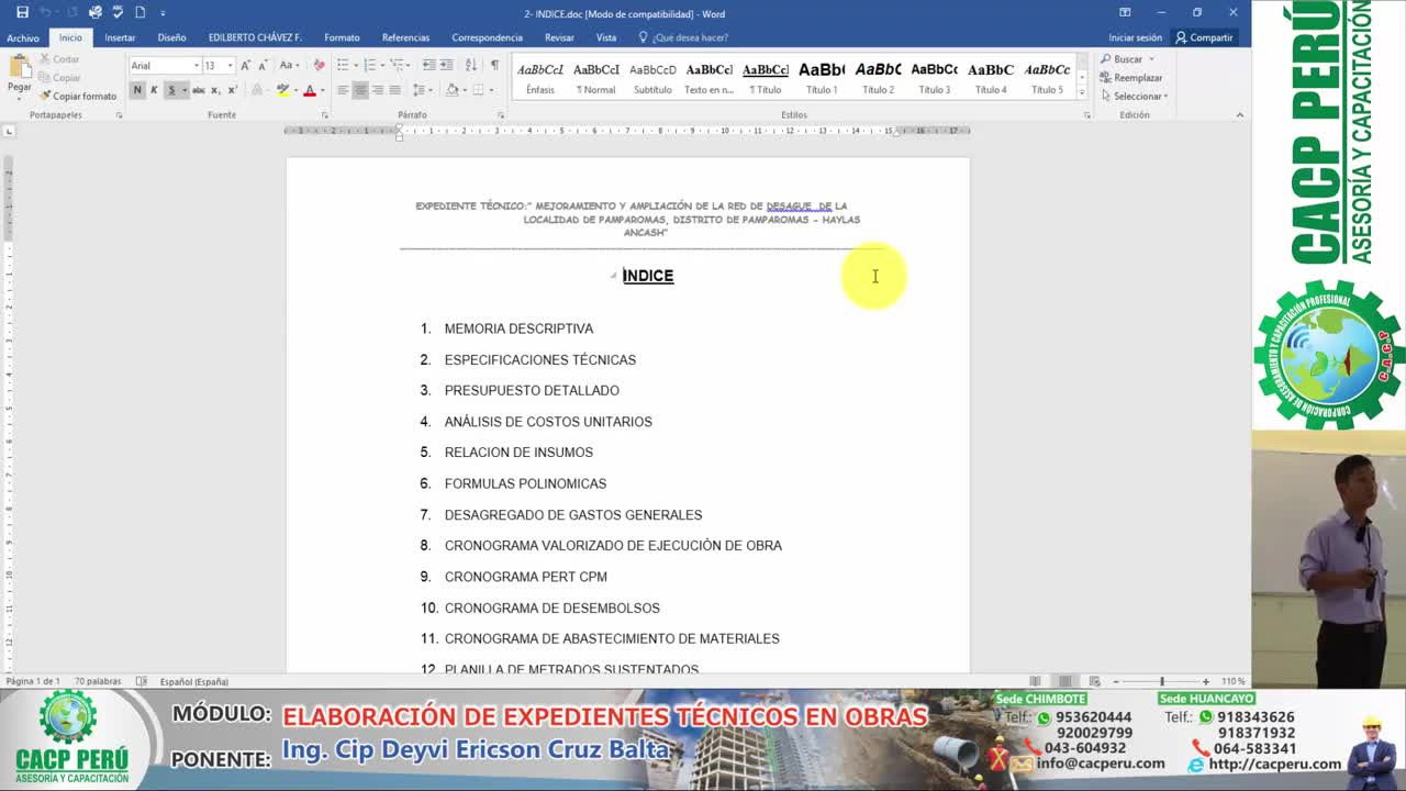 PROGRAMACION, METRADOS, COSTOS,PRESUPUESTOS Y VALORIZACION DE OBRAS Season 1 :Episode 12  Episode 12