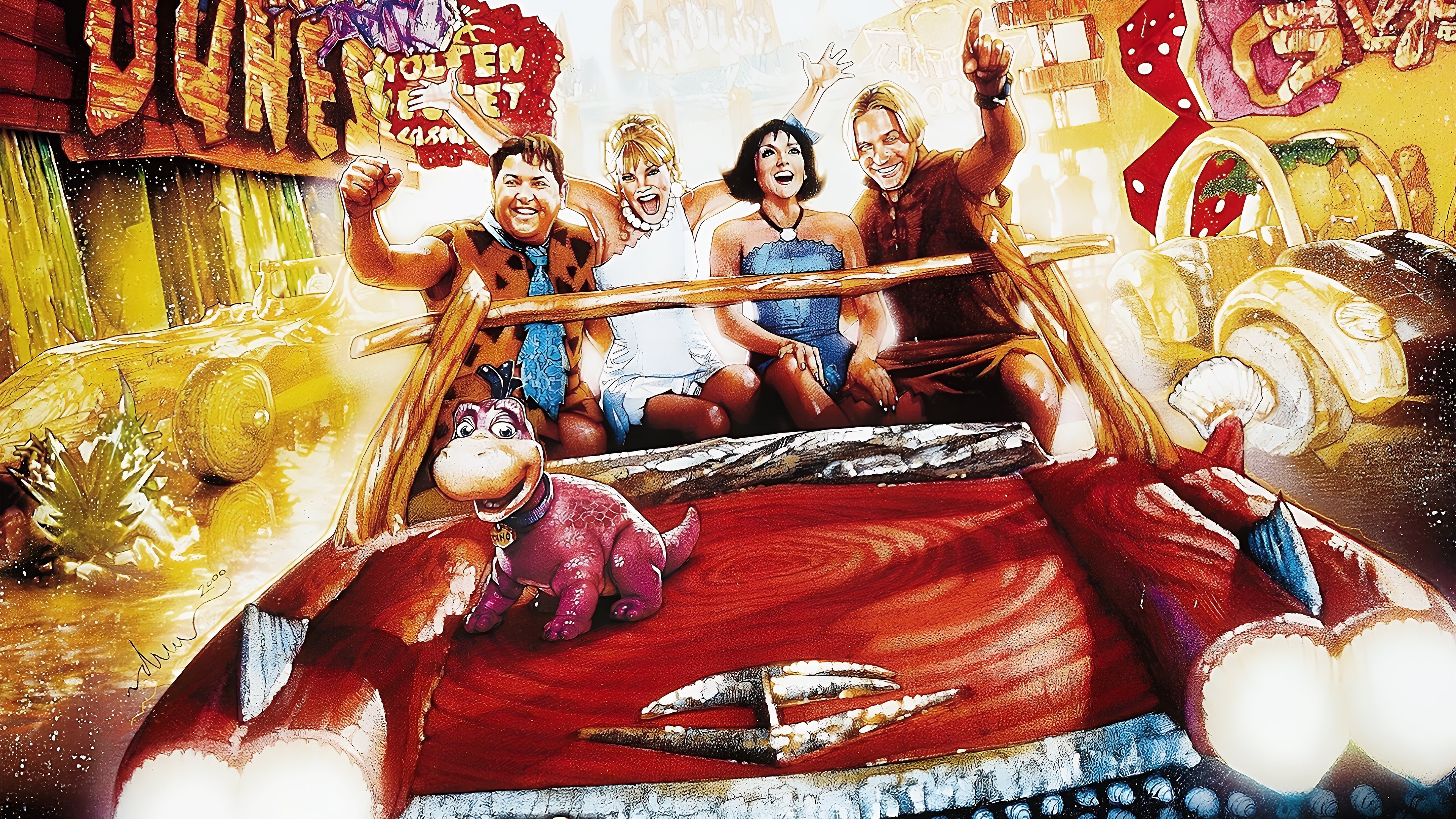 The Flintstones in Viva Rock Vegas backdrop