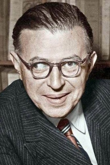 et billede af Jean-Paul Sartre