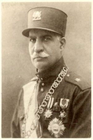 et billede af Reza Shah Pahlavi