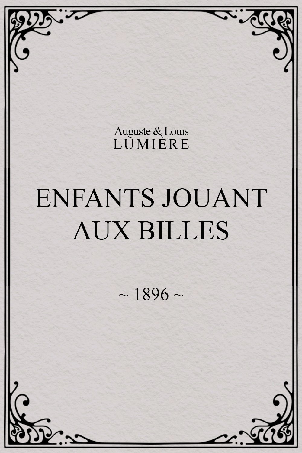 Enfants jouant aux billes