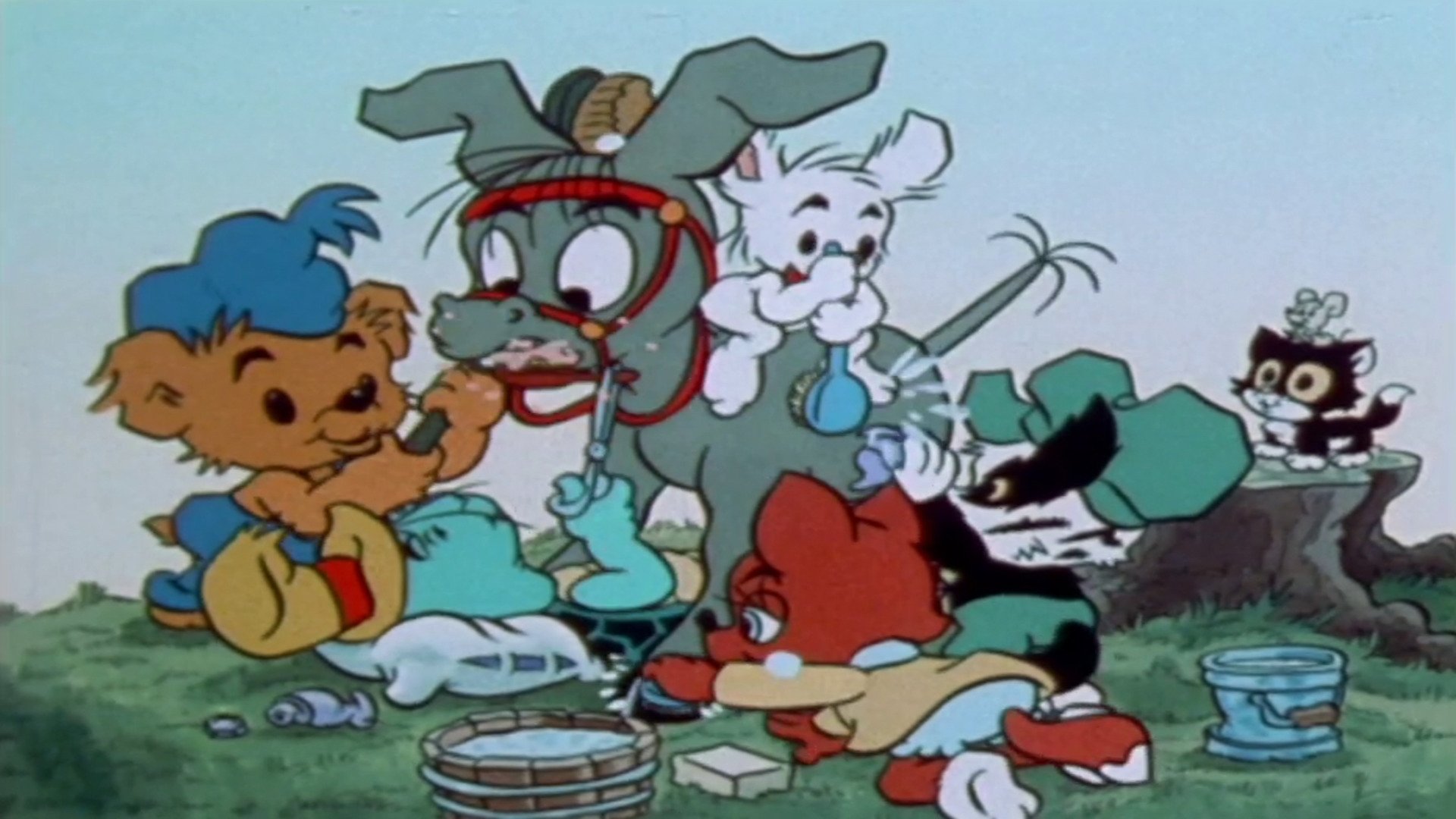 Backdrop Bamse och den lilla åsnan