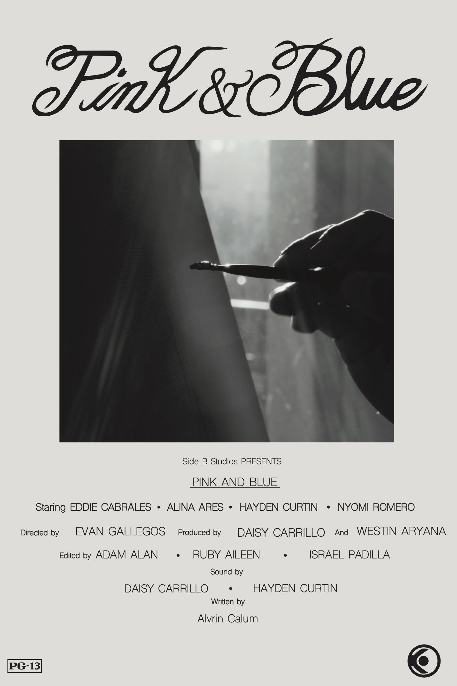 Pink & Blue Poster