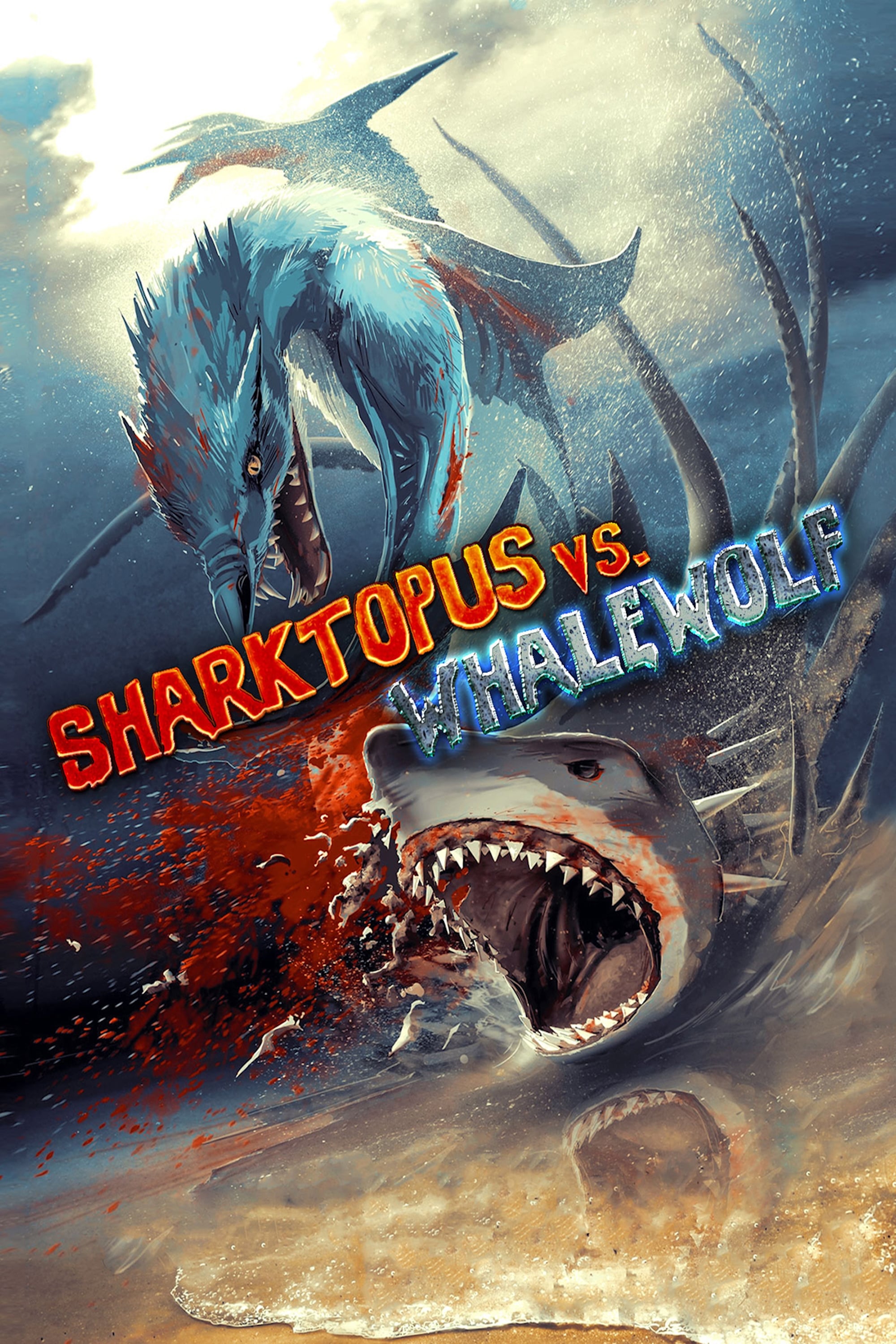 Sharktopus vs. Whalewolf (2015) - Posters — The Movie Database (TMDb)