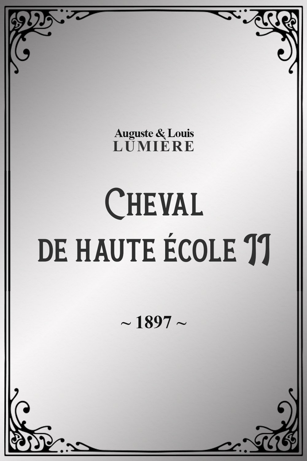 Cheval de haute école, II