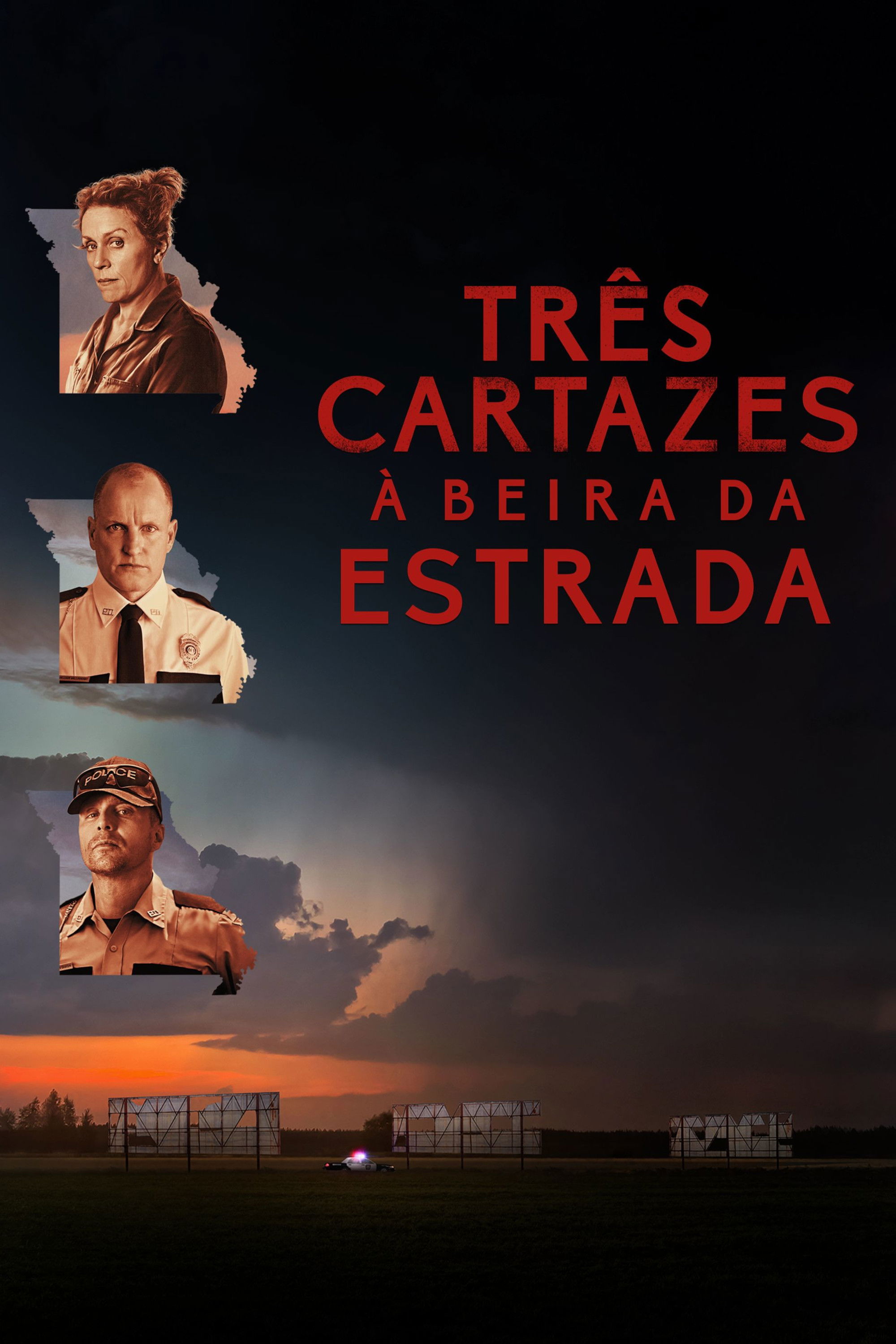 Três Cartazes à Beira da Estrada