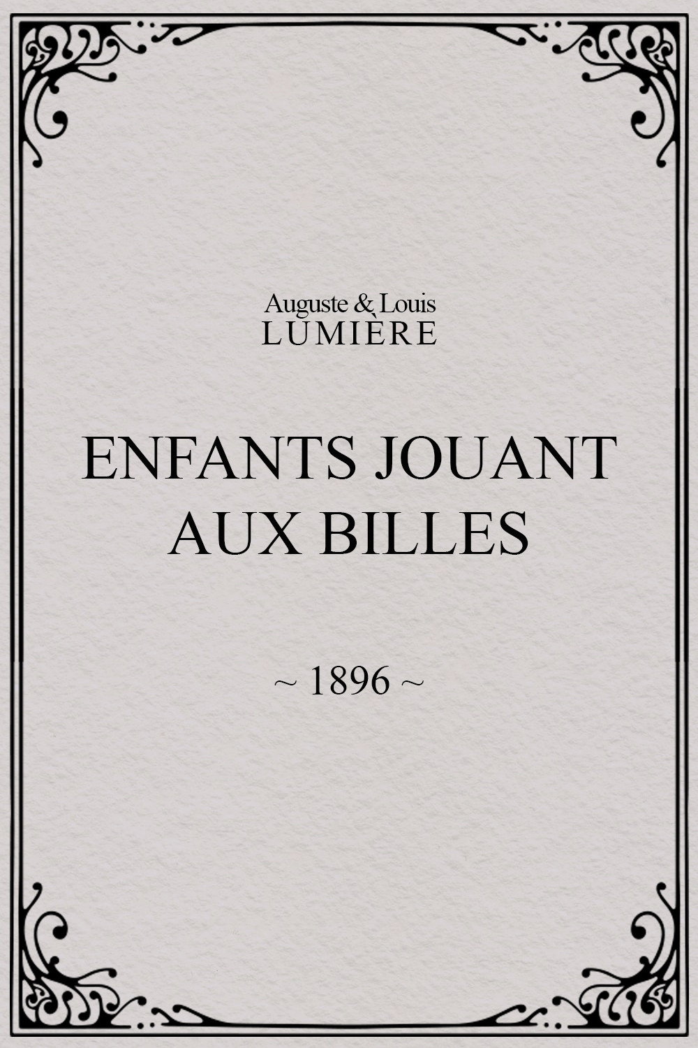 Enfants jouant aux billes
