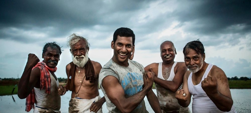 Backdrop of Irumbu Thirai