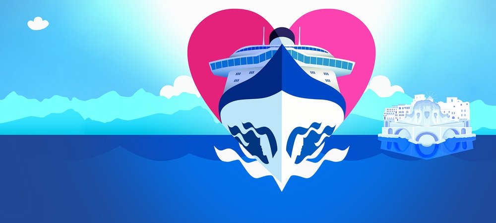 Backdrop of The Real Love Boat