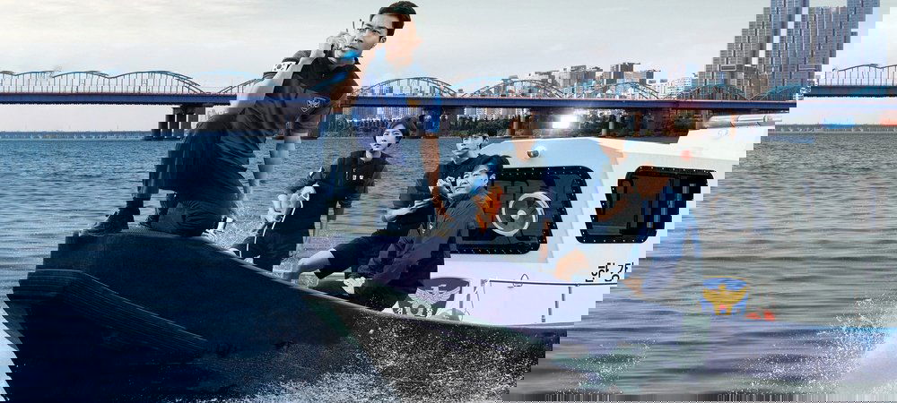 Backdrop of Han River Police