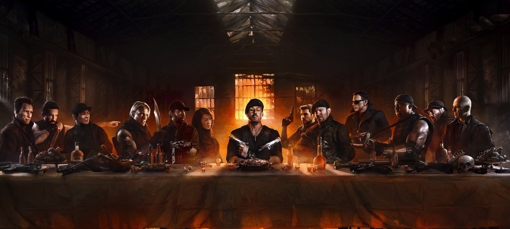 Backdrop of The Expendables 2