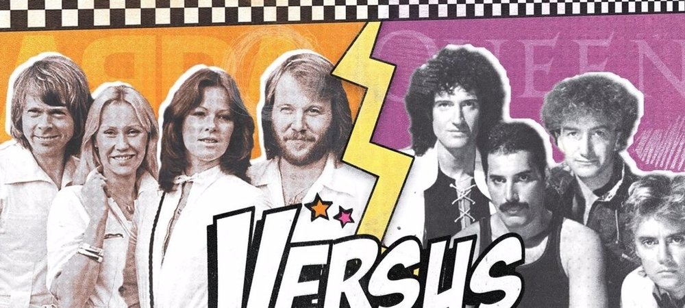 Backdrop of ABBA V Queen