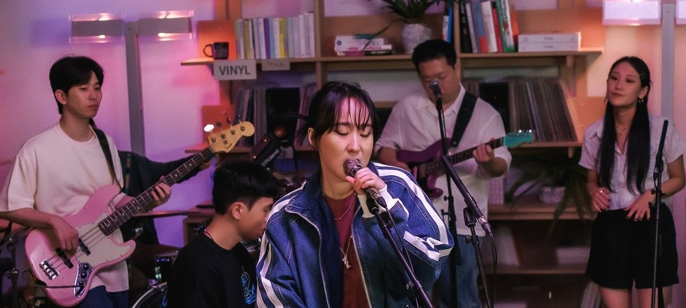 Backdrop of Tiny Desk Korea