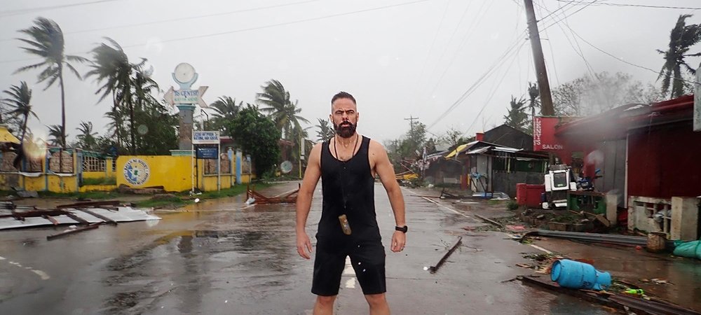 Backdrop of Hurricane Man
