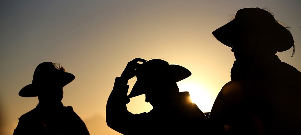 Backdrop of Anzacs