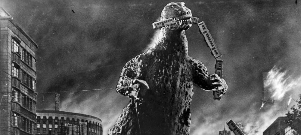 Backdrop of Godzilla