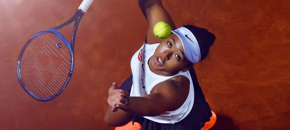 Backdrop of Naomi Osaka