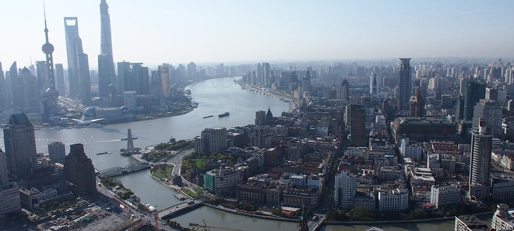 Backdrop of China From Above