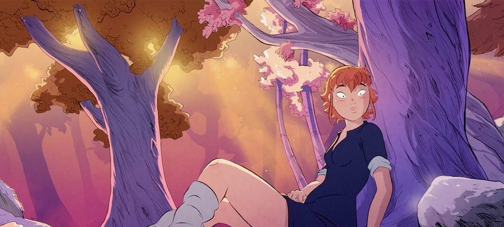 Backdrop of Girl and Wolf