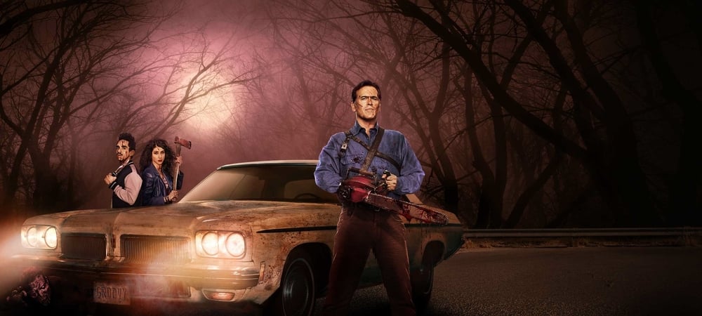 Backdrop of Ash vs Evil Dead