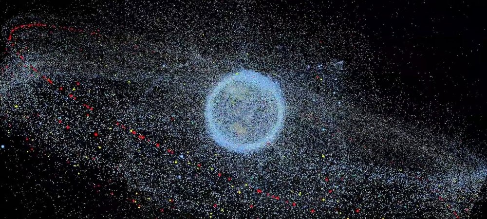 Backdrop of Space Junk 3D