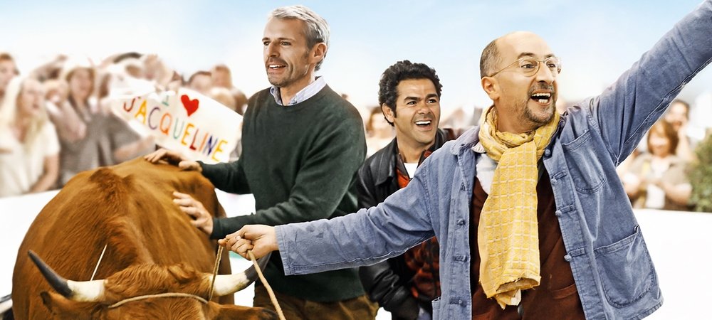 Backdrop of One Man and his Cow