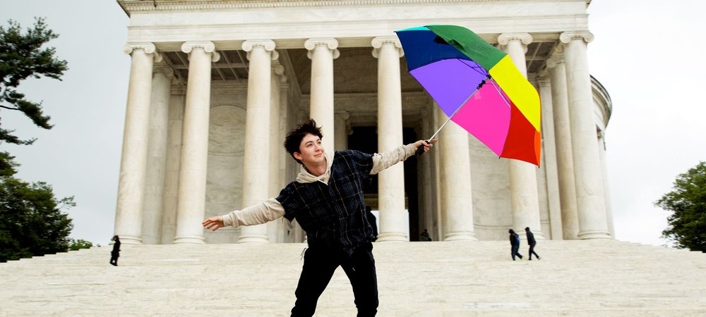 Backdrop of Hella Gay