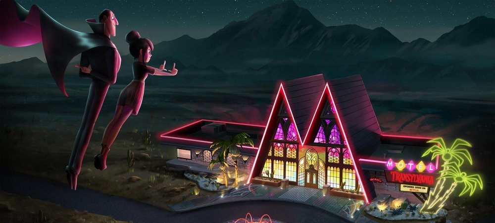 Backdrop of Motel Transylvania