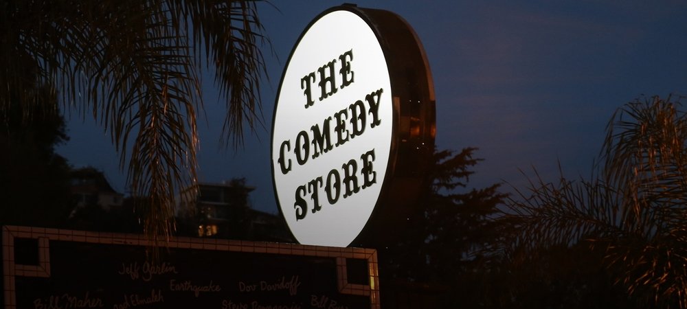 Backdrop of The Comedy Store