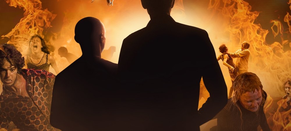 Backdrop of Two Men