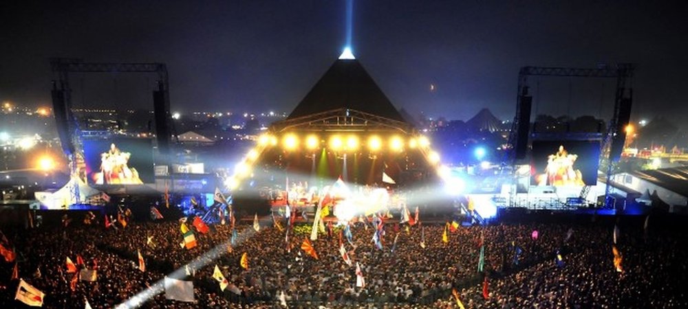 Backdrop of Glastonbury