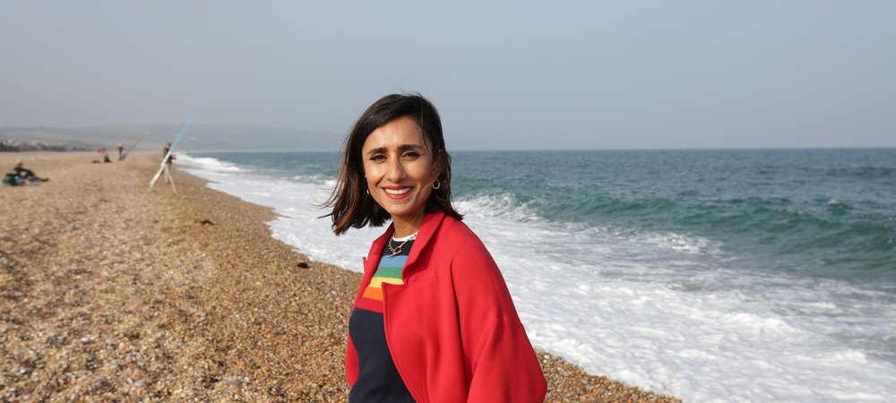 Backdrop of Britain by Beach