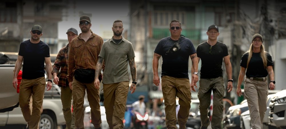 Backdrop of MANHUNT