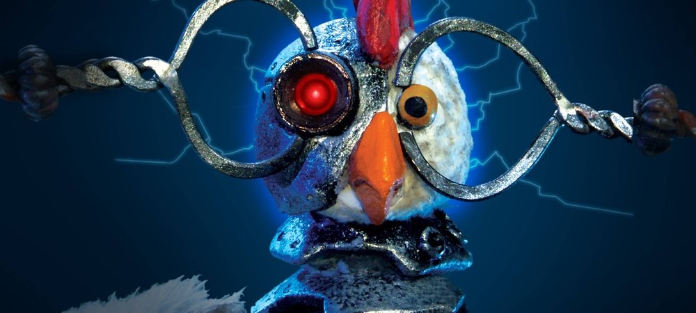 Backdrop of Robot Chicken