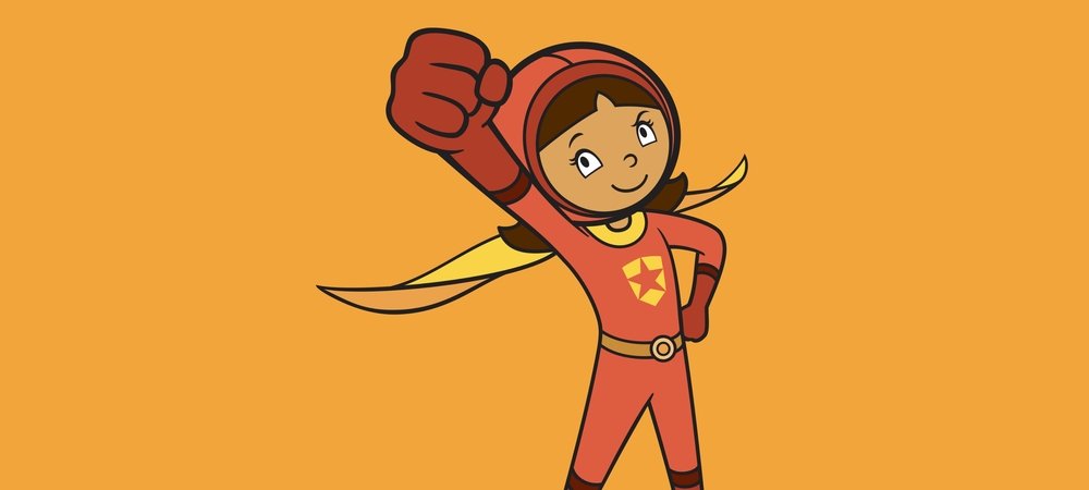 Backdrop of WordGirl
