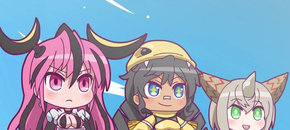 Backdrop of Kaijuu Girls