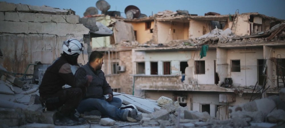 Backdrop of Last Men in Aleppo