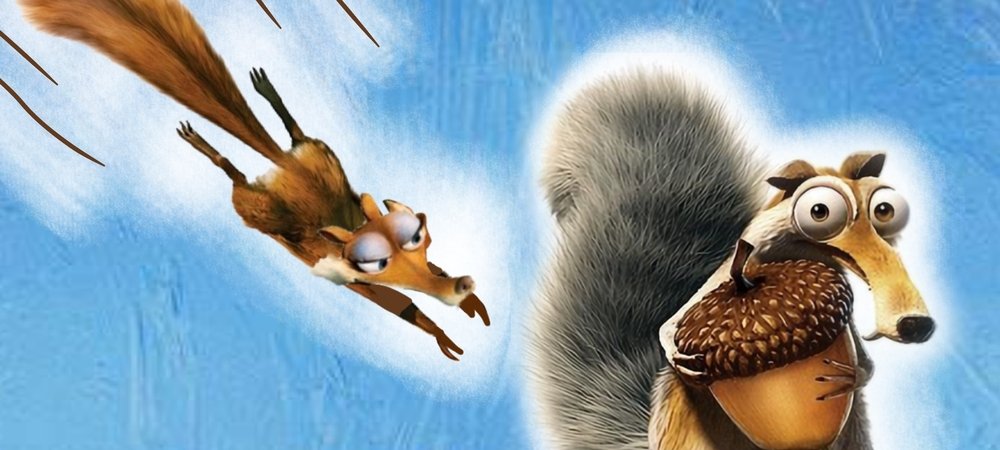 Backdrop of Scrat in Love