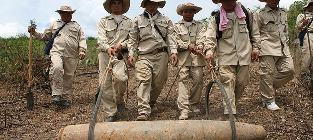Backdrop of Bomb Harvest