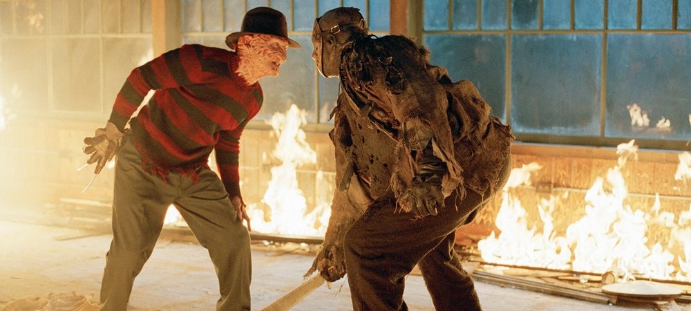 Backdrop of Freddy vs. Jason