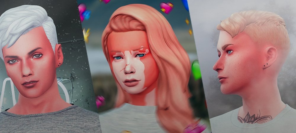 Backdrop of Scared Sims